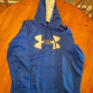 Gently worn like new UA hoodie in royal blue with white logo!